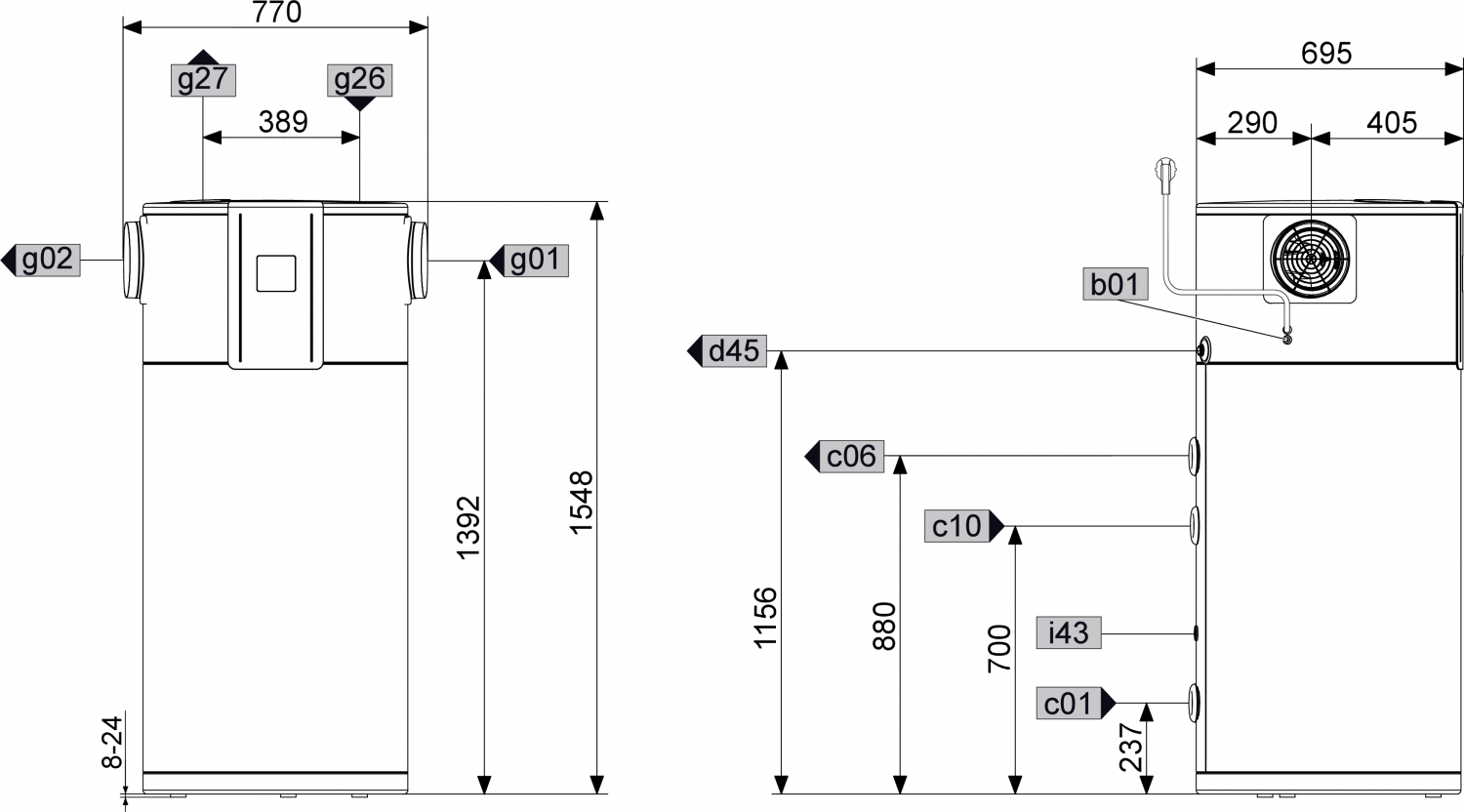 Stiebel Eltron Warmtepompboiler WWK221